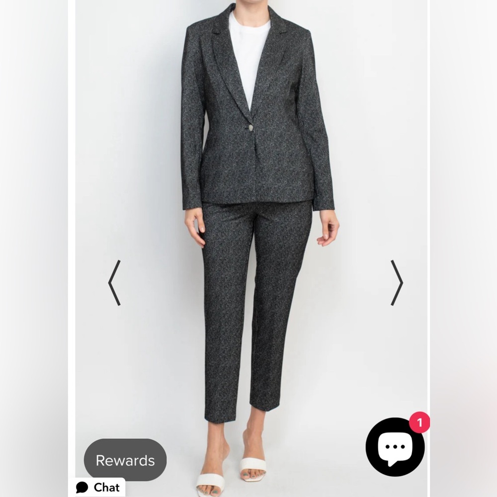 Nanette Nanette Lepore notched collar jacket with mid waist pant